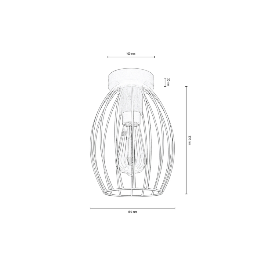 Ceiling light GUNNAR 1xE27/60W/230V oak - FSC certified