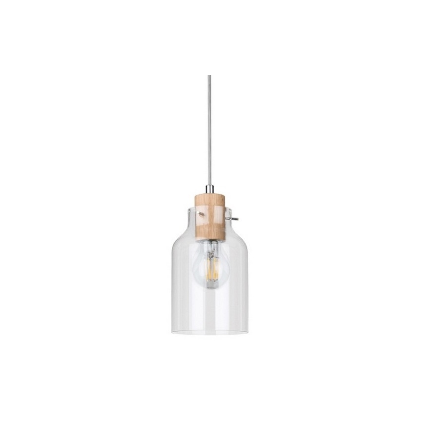 Chandelier on a string ALESSANDRO 1xE27/60W/230V oak - FSC certified