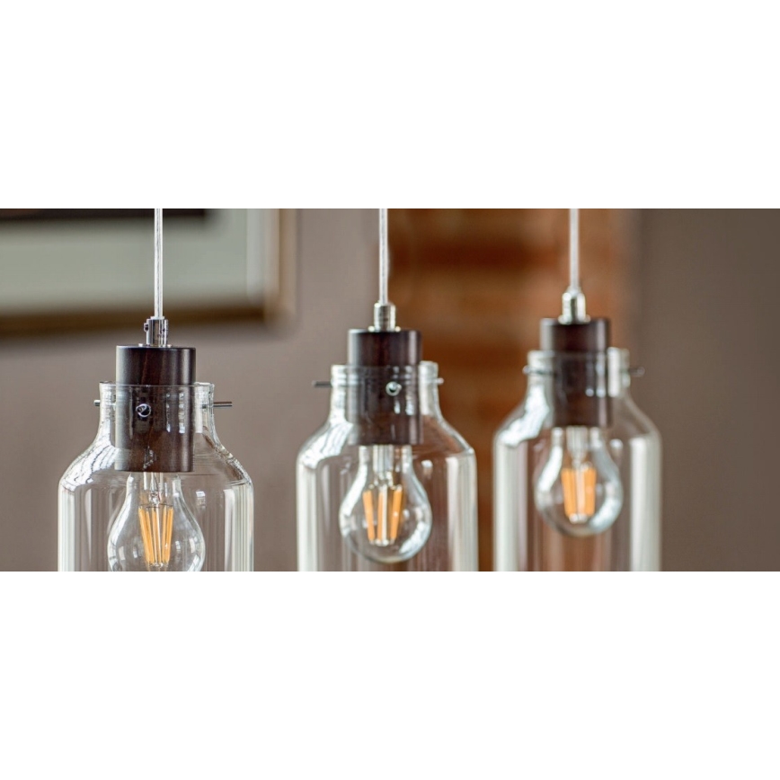 Chandelier on a string ALESSANDRO 1xE27/60W/230V beech