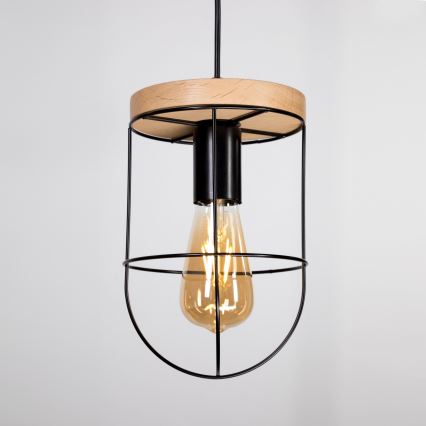 Chandelier on a string NETUNO 1xE27/60W/230V oak - FSC certified