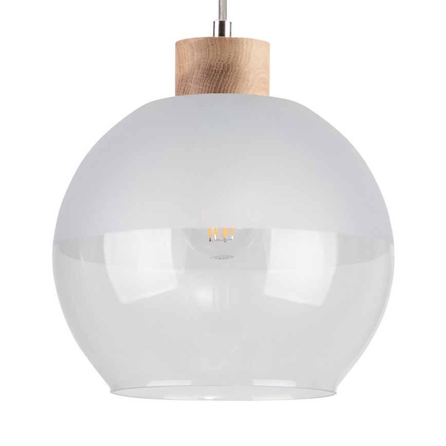 Chandelier on a string ALESSANDRO 1xE27/60W/230V oak - FSC certified