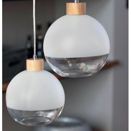 Chandelier on a string LINEA 3xE27/60W/230V oak - FSC certified