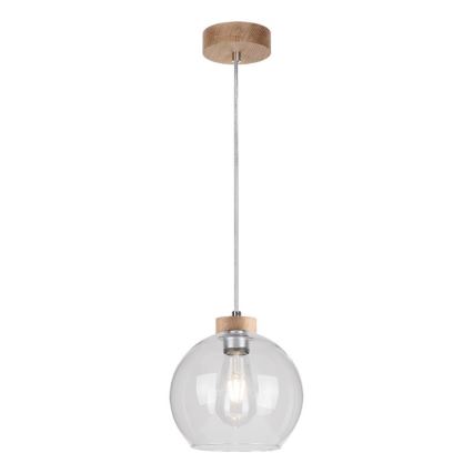 Chandelier on a string LAGUNA 1xE27/60W/230V oak - FSC certified
