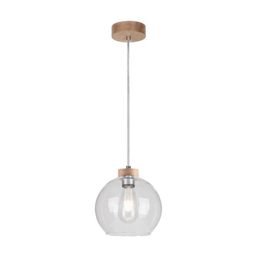 Chandelier on a string LAGUNA 1xE27/60W/230V oak - FSC certified