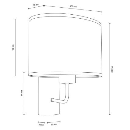 Wall lamp MERCEDES 1xE27/25W/230V brown/oak – FSC certified
