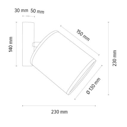 Wall spotlight BENITA 1xE27/25W/230V white/oak – FSC certified