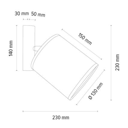 Wall spotlight BENITA 1xE27/25W/230V brown/oak – FSC certified