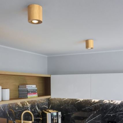 Ceiling light WOODDREAM 1xGU10/6W/230V oak - FSC certified
