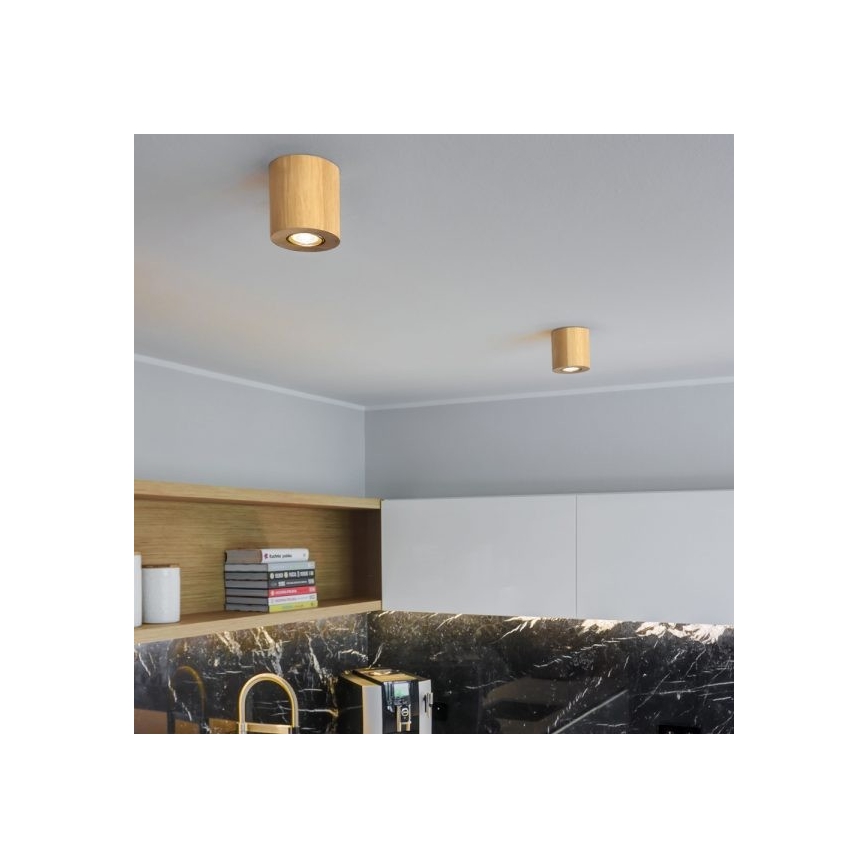 Ceiling light WOODDREAM 1xGU10/6W/230V oak - FSC certified