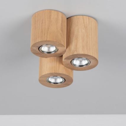 Ceiling light WOODDREAM 3xGU10/6W/230V oak - FSC certified