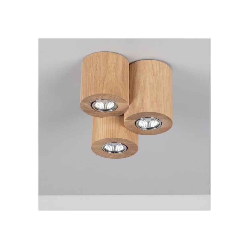 Ceiling light WOODDREAM 3xGU10/6W/230V oak - FSC certified