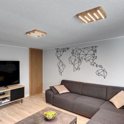 LED Ceiling light NEELE 5xLED/3.9W/230V oak - FSC certified