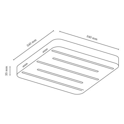 LED Ceiling light NEELE 5xLED/3.9W/230V oak - FSC certified