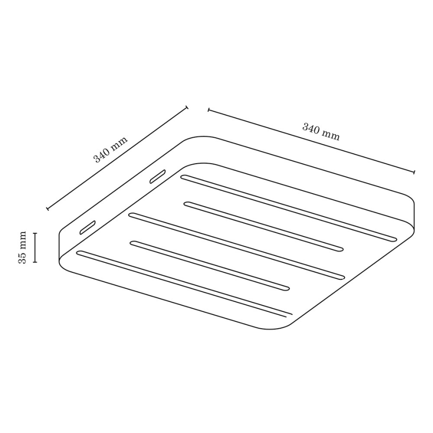 LED Ceiling light NEELE 5xLED/3.9W/230V oak - FSC certified