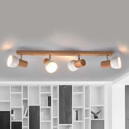 Spotlight SVENDA 4xE27/60W/230V oak