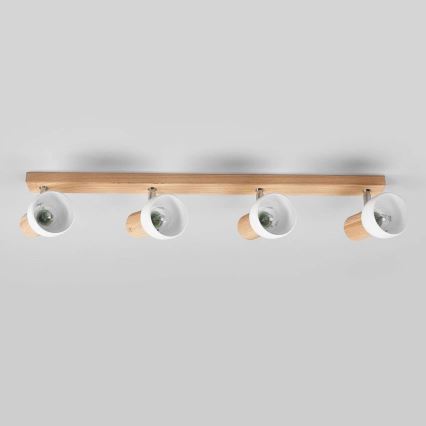 SVENDA Spotlight 4xE27/60W/230V, Oak/White