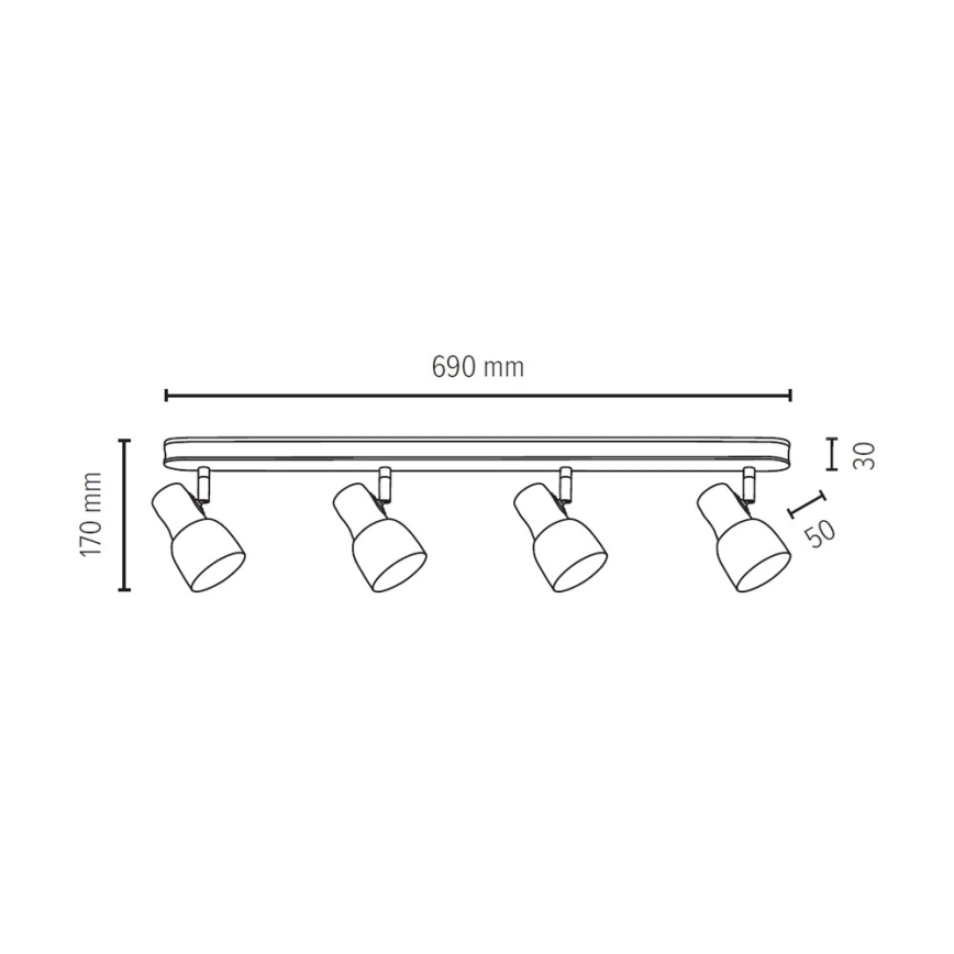 Spotlight SVANTJE 4xE14/40W/230V birch - FSC certified