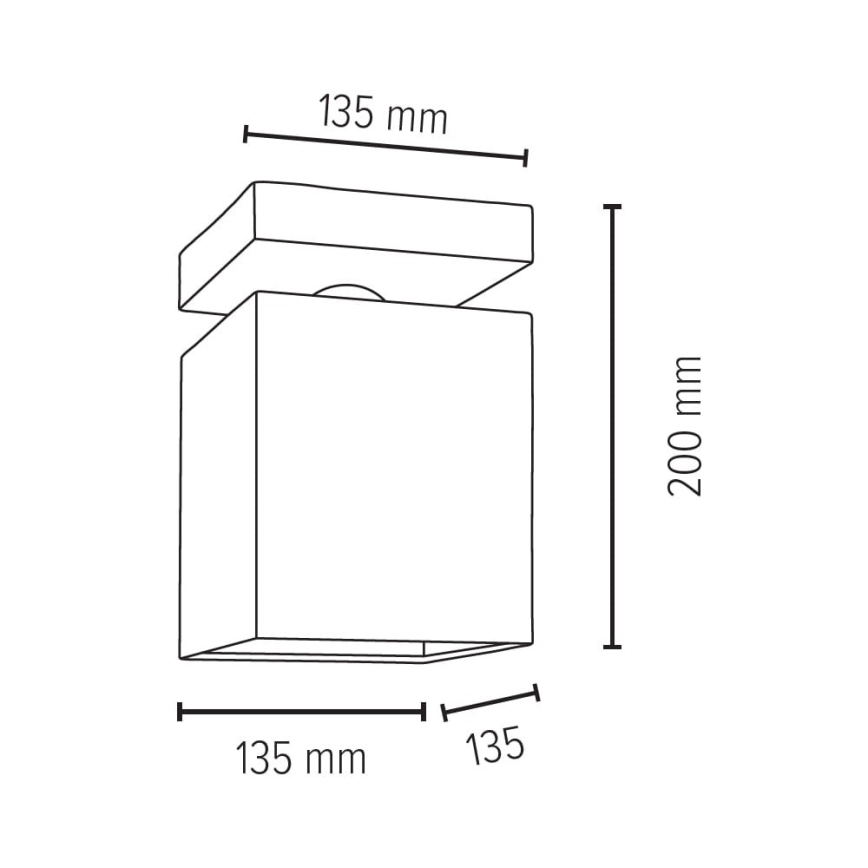 Ceiling light INGER 1xE27/25W/230V oak
