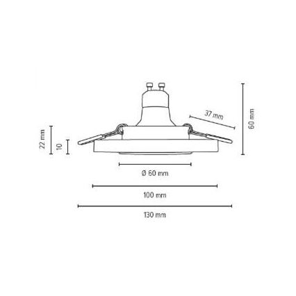 LED Recessed light VITAR 1xGU10/5W/230V CRI 90 concrete