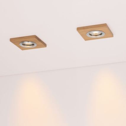LED Recessed light VITAR 1xGU10/5W/230V CRI 90 oak – FSC certified