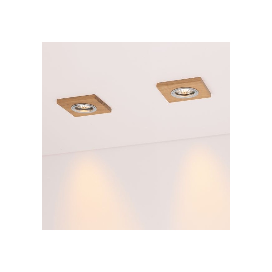 LED Recessed light VITAR 1xGU10/5W/230V CRI 90 oak – FSC certified