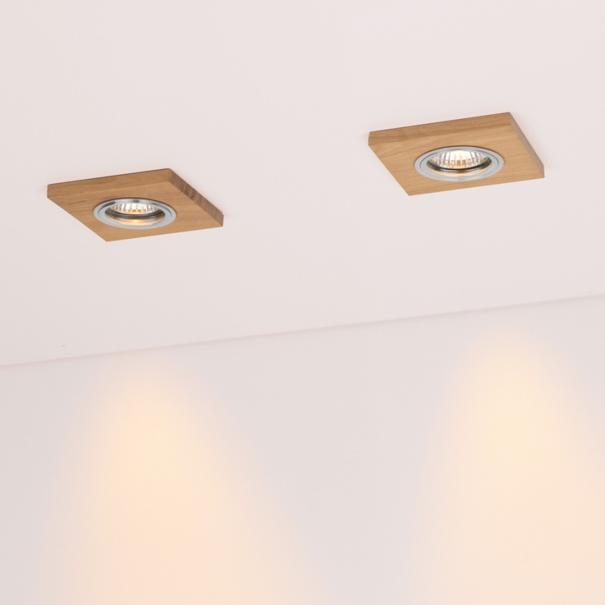 SET 3x LED Recessed light VITAR 1xGU10/5W/230V CRI 90 oak – FSC certified