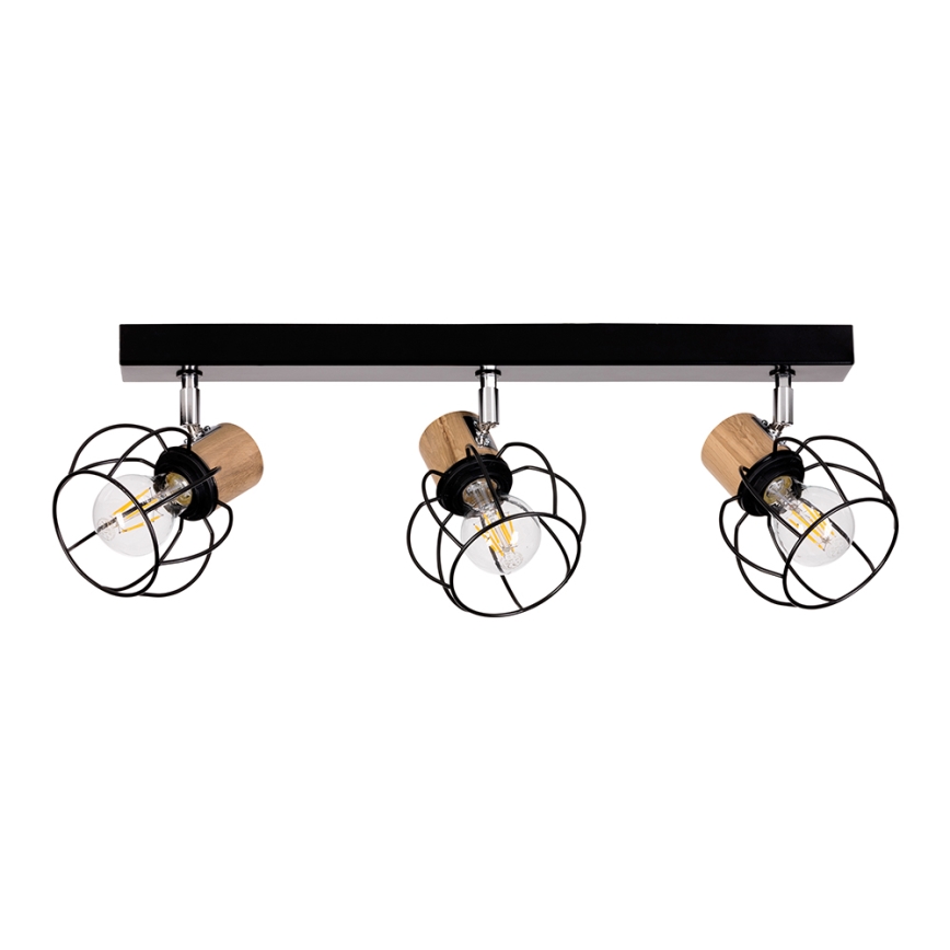 Ceiling spotlight PHIPHI 3xE27/60W/230V oak - FSC certified