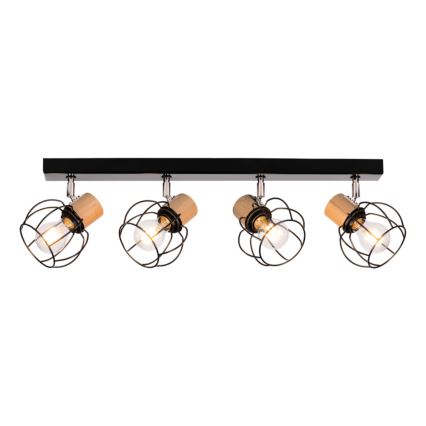 Ceiling spotlight PHIPHI 4xE27/60W/230V oak - FSC certified
