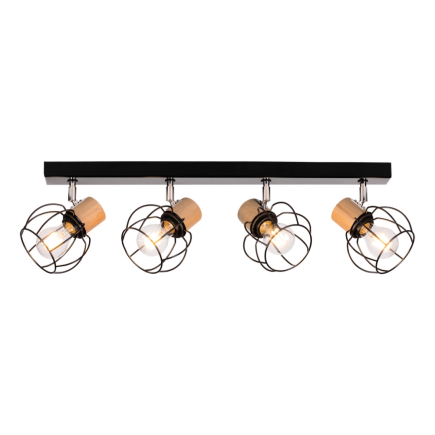 Ceiling spotlight PHIPHI 4xE27/60W/230V oak - FSC certified