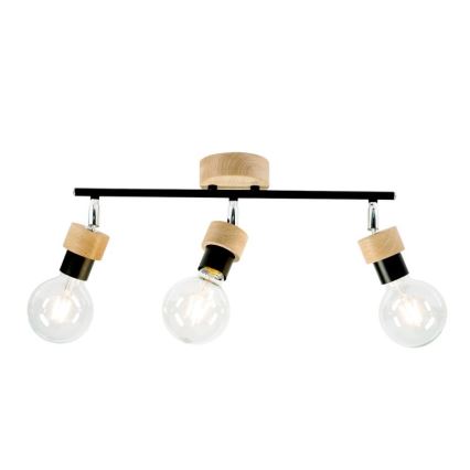 Spotlight MARJOLAINE 3xE27/25W/230V oak - FSC certified