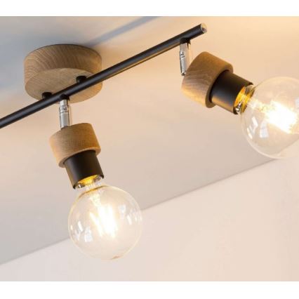 Spotlight MARJOLAINE 3xE27/25W/230V oak - FSC certified
