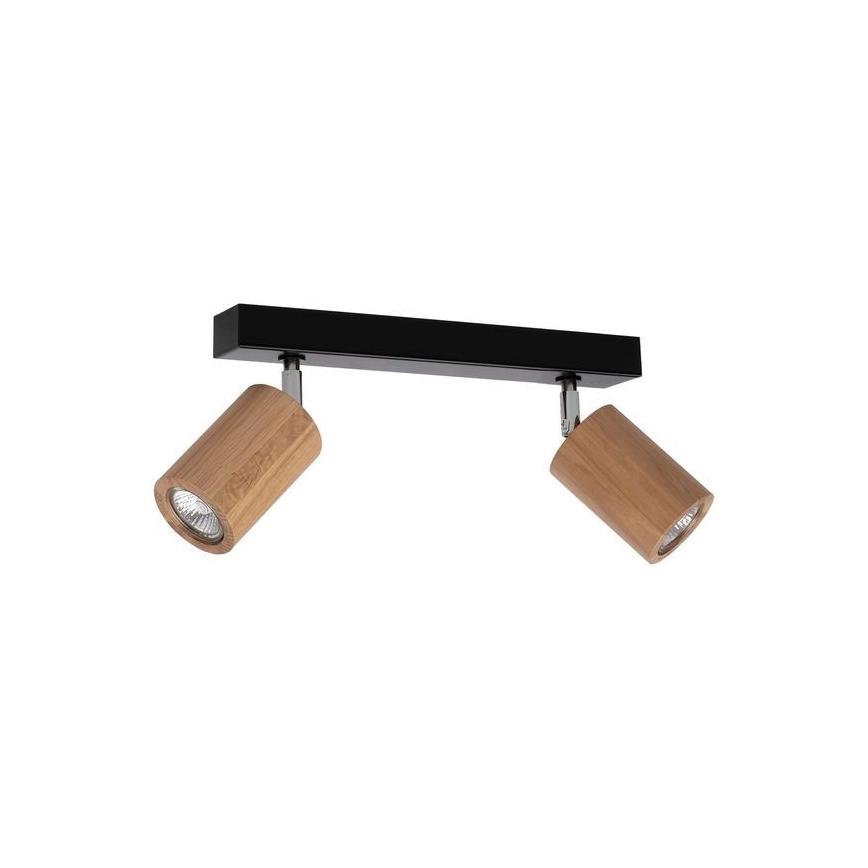 LED Ceiling spotlight MATTI 2xGU10/5W/230V oak - FSC certified