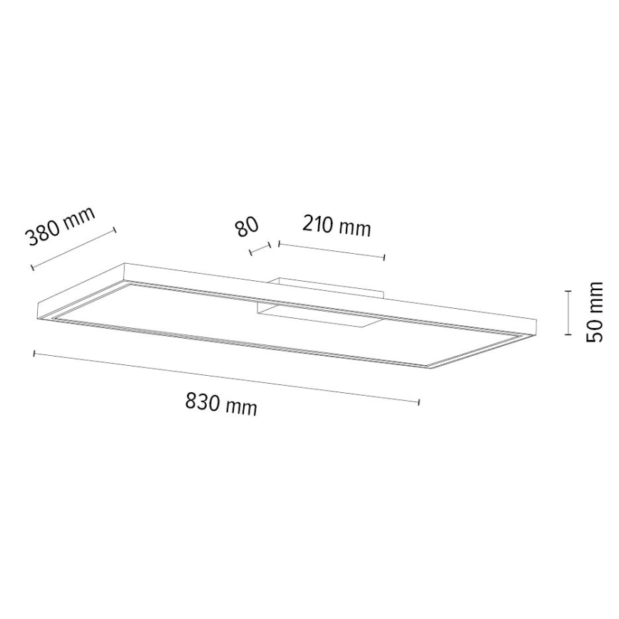 LED Dimmable ceiling light RAMME LED/34W/230V oak