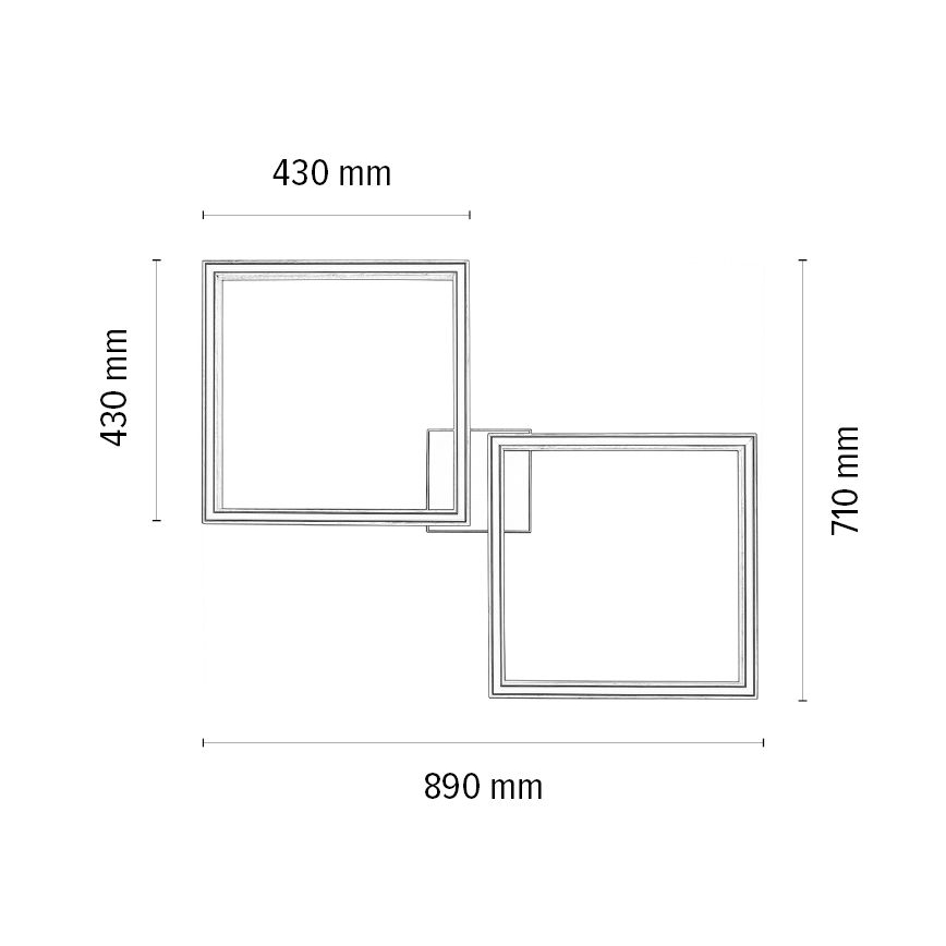 LED Dimmable ceiling light RAMME 2xLED/24W/230V oak – FSC certified