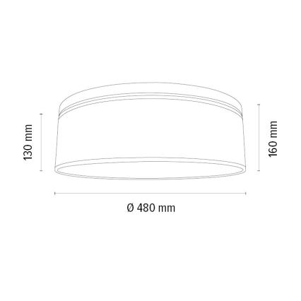 Ceiling light BENITA 2xE27/25W/230V d. 48 cm creamy/oak – FSC certified
