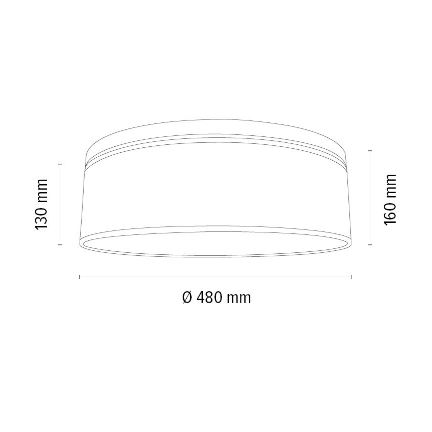 Ceiling light BENITA 2xE27/25W/230V d. 48 cm creamy/oak – FSC certified