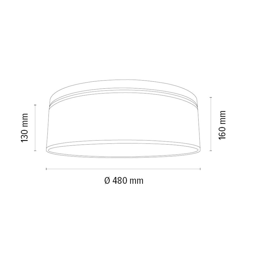 Ceiling light BENITA 2xE27/25W/230V d. 48 cm white/oak – FSC certified