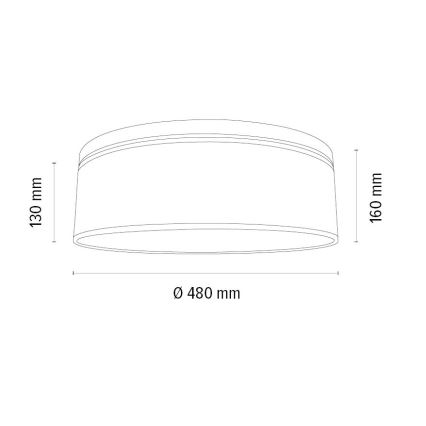 Ceiling light BENITA 2xE27/25W/230V d. 48 cm brown/oak – FSC certified