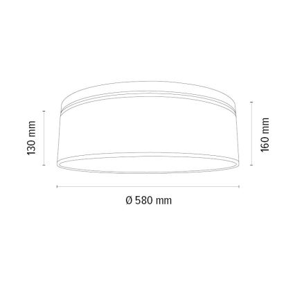 Ceiling light BENITA 4xE27/25W/230V d. 58 cm creamy/oak – FSC certified