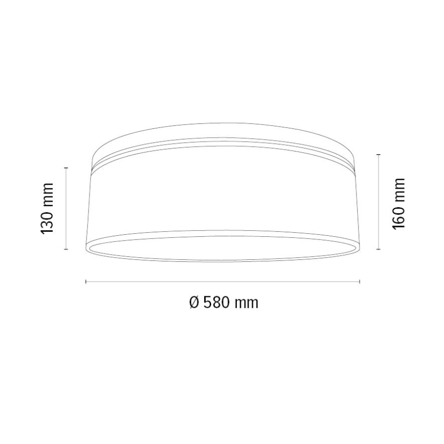 Ceiling light BENITA 4xE27/25W/230V d. 58 cm creamy/oak – FSC certified