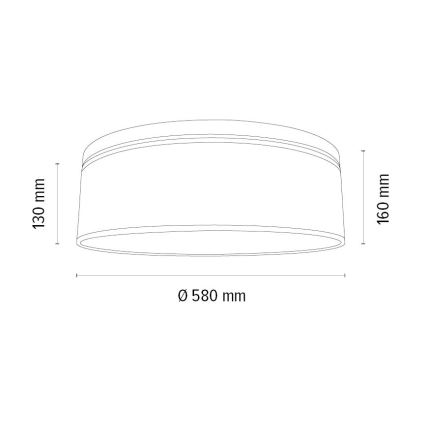 Ceiling light BENITA 4xE27/25W/230V d. 58 cm brown/oak – FSC certified
