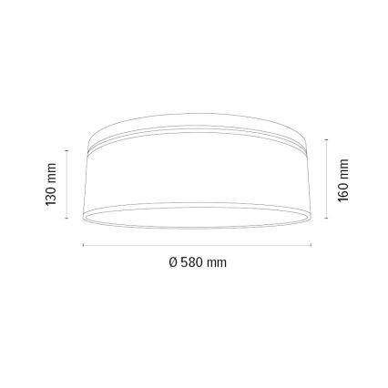 Ceiling light BENITA 4xE27/25W/230V d. 58 cm white/oak – FSC certified