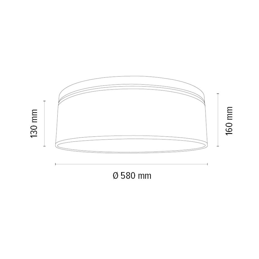 Ceiling light BENITA 4xE27/25W/230V d. 58 cm white/oak – FSC certified