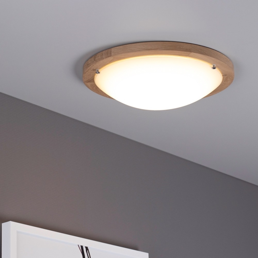 Ceiling light FRIDA 2xE27/40W/230V oak - FSC certified