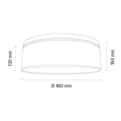 Ceiling light BOHO 3xE27/25W/230V d. 48 cm oak – FSC certified
