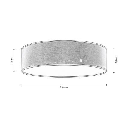 Ceiling light NEGRO 3xE27/25W/230V 38 cm