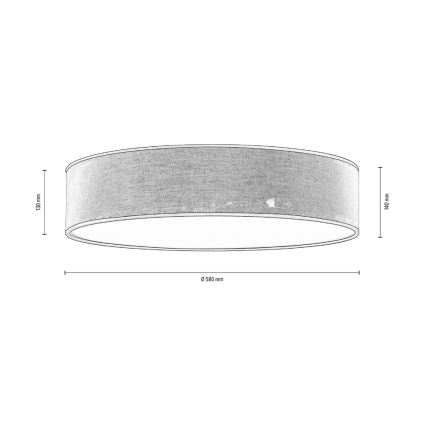 Ceiling light NEGRO 4xE27/25W/230V 58 cm