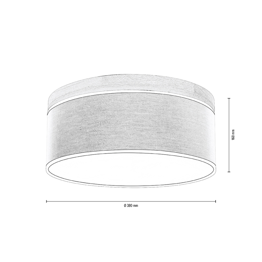 Ceiling light BOHO 2xE27/25W/230V d. 38 cm oak