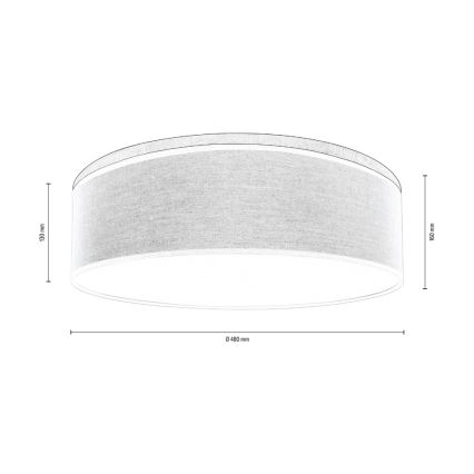 Ceiling light BOHO 3xE27/25W/230V d. 48 cm oak – FSC certified