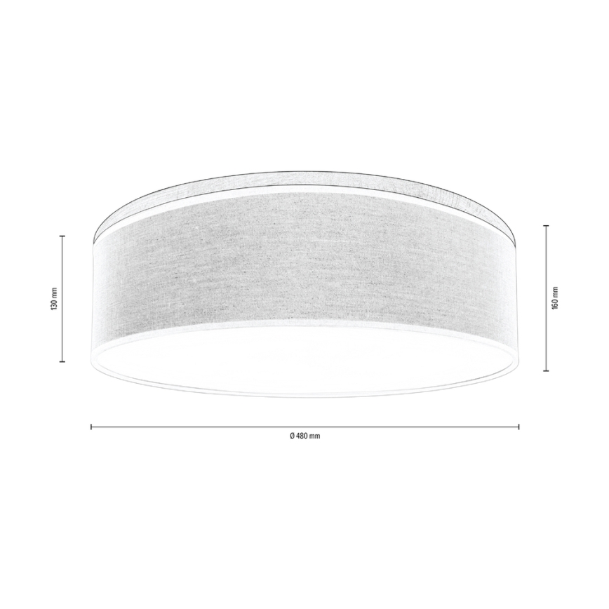 Ceiling light BOHO 3xE27/25W/230V d. 48 cm oak – FSC certified